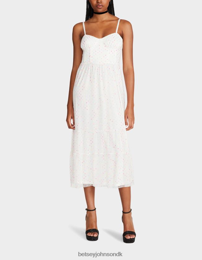 have vibes korset midikjole hvid multi tøj FT2T22281 Kvinder Betsey Johnson