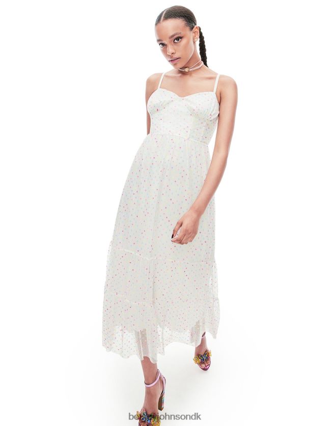 have vibes korset midikjole hvid multi tøj FT2T22281 Kvinder Betsey Johnson