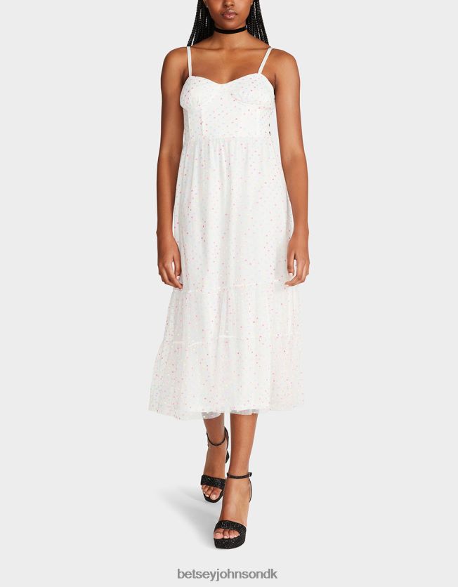 have vibes korset midikjole hvid multi tøj FT2T22281 Kvinder Betsey Johnson