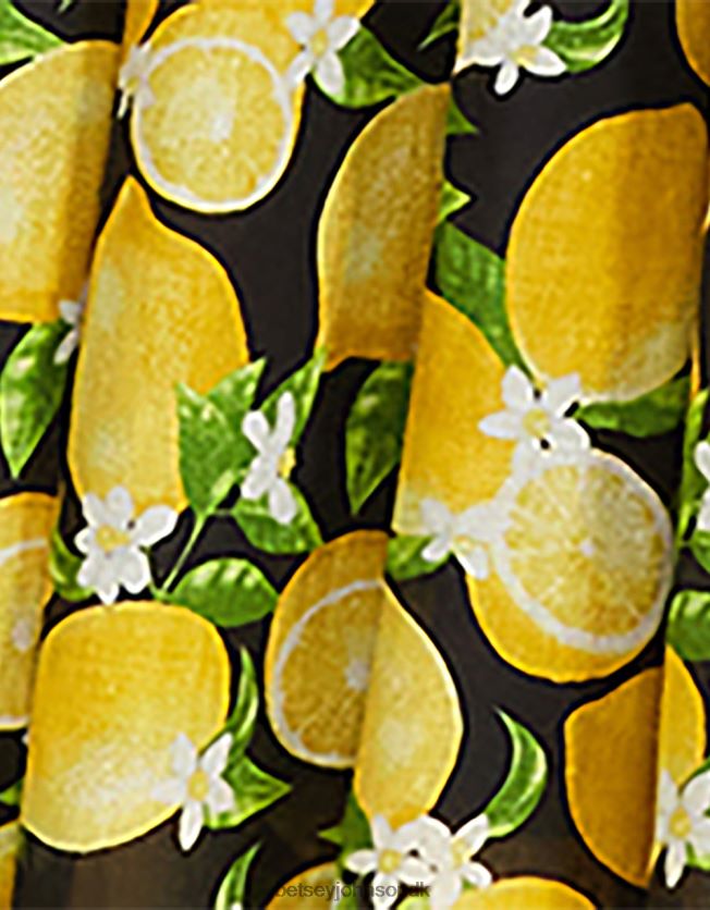 la la citroner maxi kjole sort tøj FT2T22264 Kvinder Betsey Johnson