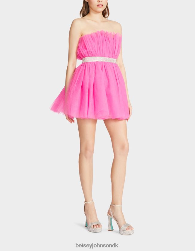 showstopper minikjole i tyl Hot pink tøj FT2T22267 Kvinder Betsey Johnson