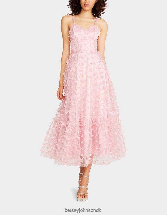 smuk sommerfugl maxi kjole lyserød tøj FT2T22268 Kvinder Betsey Johnson