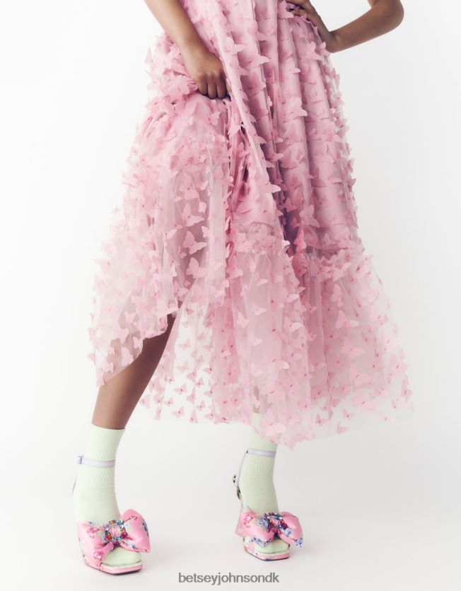 smuk sommerfugl maxi kjole lyserød tøj FT2T22268 Kvinder Betsey Johnson