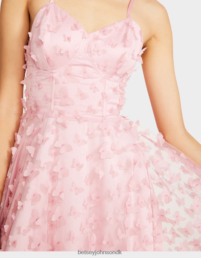 smuk sommerfugl maxi kjole lyserød tøj FT2T22268 Kvinder Betsey Johnson
