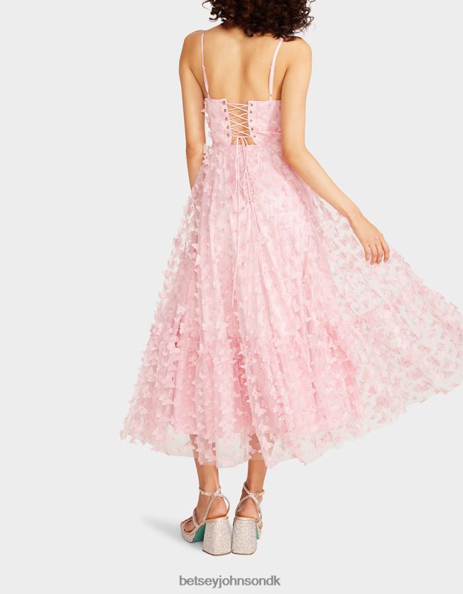 smuk sommerfugl maxi kjole lyserød tøj FT2T22268 Kvinder Betsey Johnson