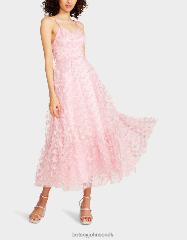 smuk sommerfugl maxi kjole lyserød tøj FT2T22268 Kvinder Betsey Johnson