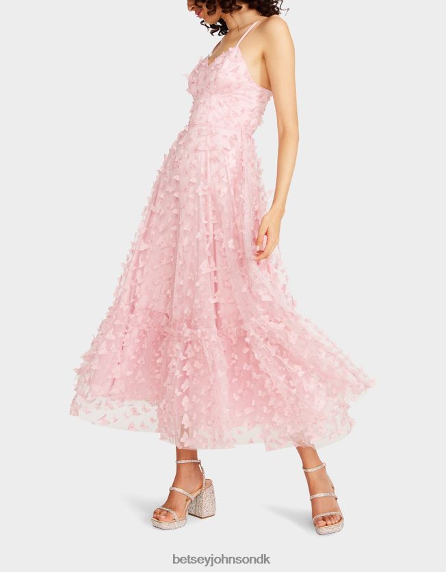 smuk sommerfugl maxi kjole lyserød tøj FT2T22268 Kvinder Betsey Johnson