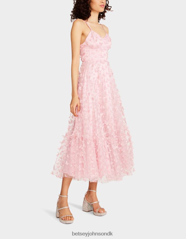 smuk sommerfugl maxi kjole lyserød tøj FT2T22268 Kvinder Betsey Johnson
