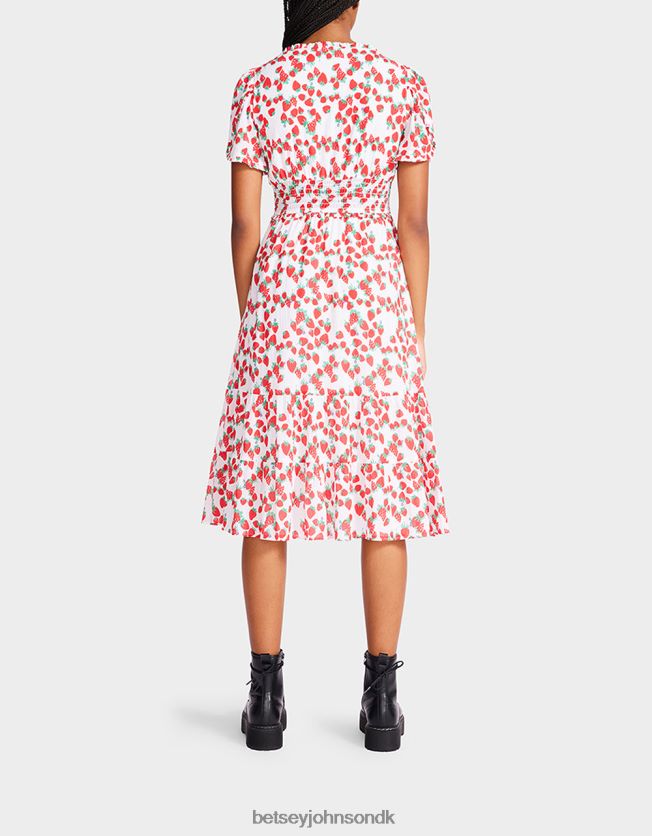strawberry fields voile midikjole i bomuld hvid tøj FT2T22302 Kvinder Betsey Johnson