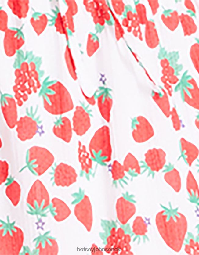 strawberry fields voile midikjole i bomuld hvid tøj FT2T22302 Kvinder Betsey Johnson