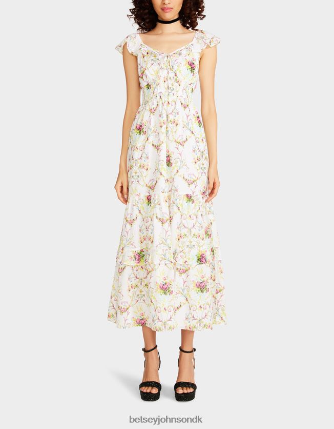 vine og spise maxi kjole hvid tøj FT2T22280 Kvinder Betsey Johnson