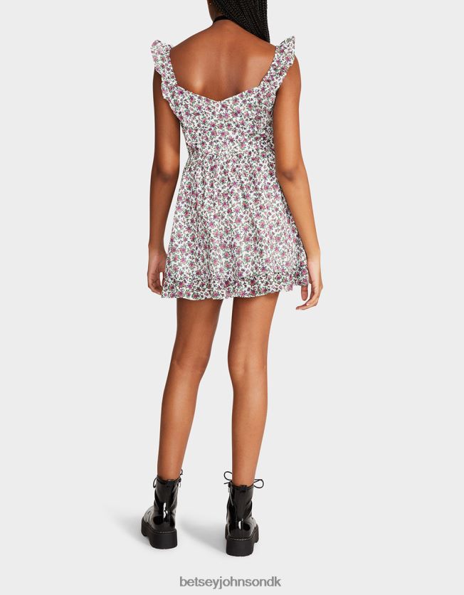 vintage ditsy blomstret minikjole hvid multi tøj FT2T22300 Kvinder Betsey Johnson