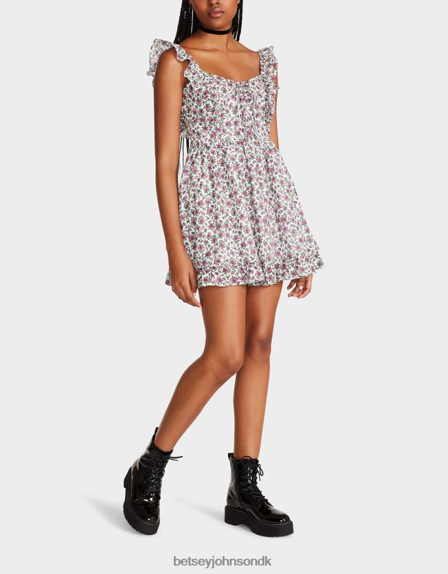 vintage ditsy blomstret minikjole hvid multi tøj FT2T22300 Kvinder Betsey Johnson