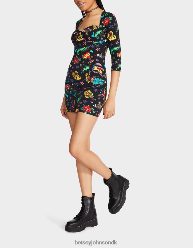 80. bash korset raglan top tatovering tatovering pri tøj FT2T22292 Kvinder Betsey Johnson