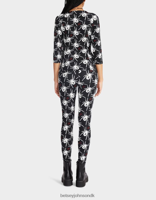 80th bash korset raglan top sort hvid tøj FT2T22305 Kvinder Betsey Johnson