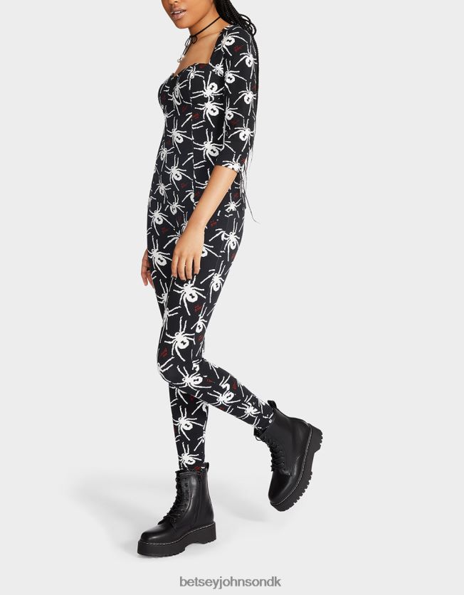 80th bash korset raglan top sort hvid tøj FT2T22305 Kvinder Betsey Johnson